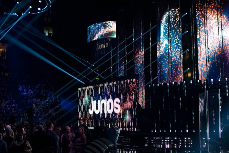 The Juno Awards stage in full lights