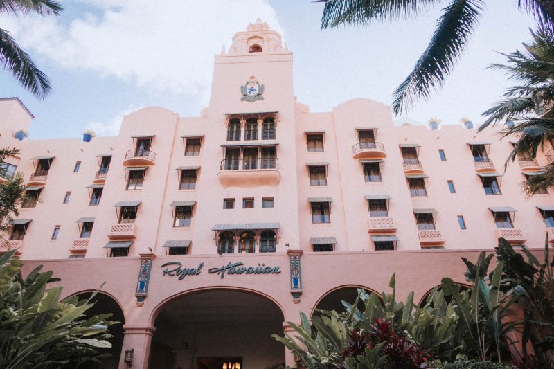 View of the Pink Palace aka The Royal Hawaiian